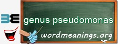 WordMeaning blackboard for genus pseudomonas